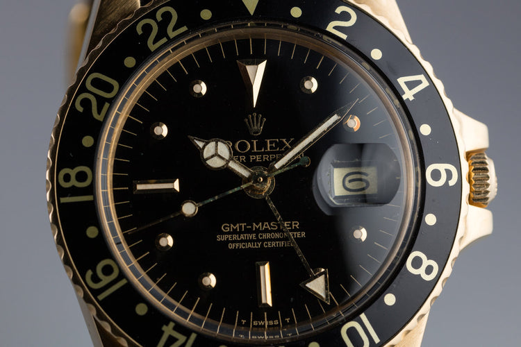 1979 Rolex 18K YG GMT-Master with Black Nipple Dial