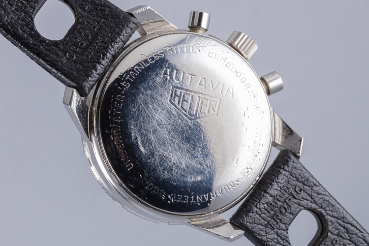 1960's Heuer Autavia Chronograph Black 2 Register Dial
