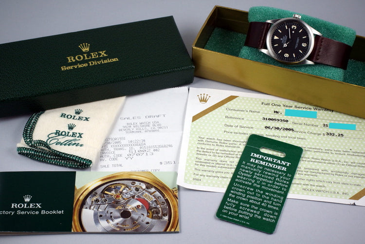 1969 Rolex Explorer 1 1016 with RSC Papers