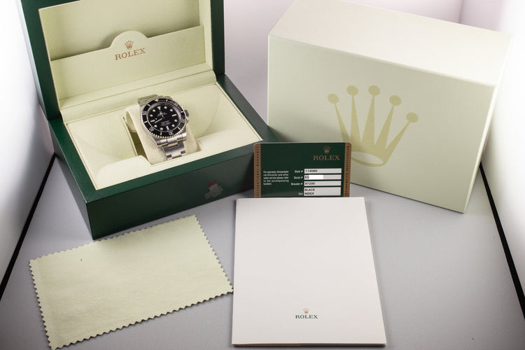 2014 Rolex Ceramic Submariner 114060 with Box and Papers