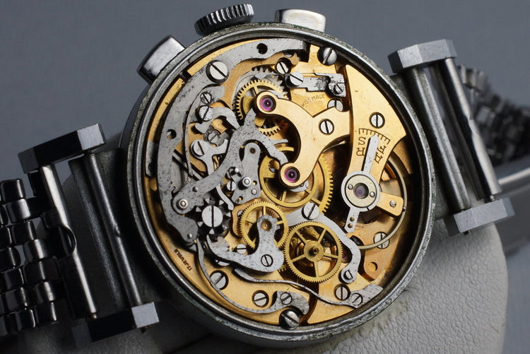 Vintage Cronografo D.H. 2-Register Chronograph with Black Dial