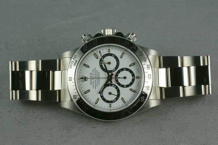 Rolex SS Zenith Daytona 16520 Box and Papers and RSC service papers