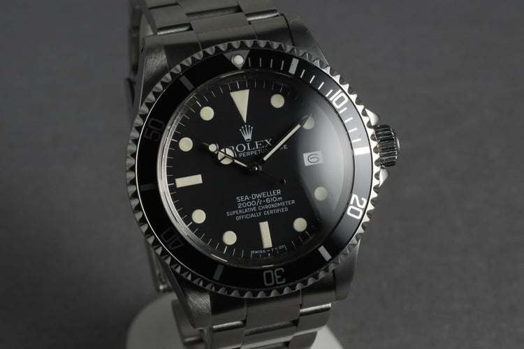 1981 Rolex Sea Dweller 1665 Box and Papers
