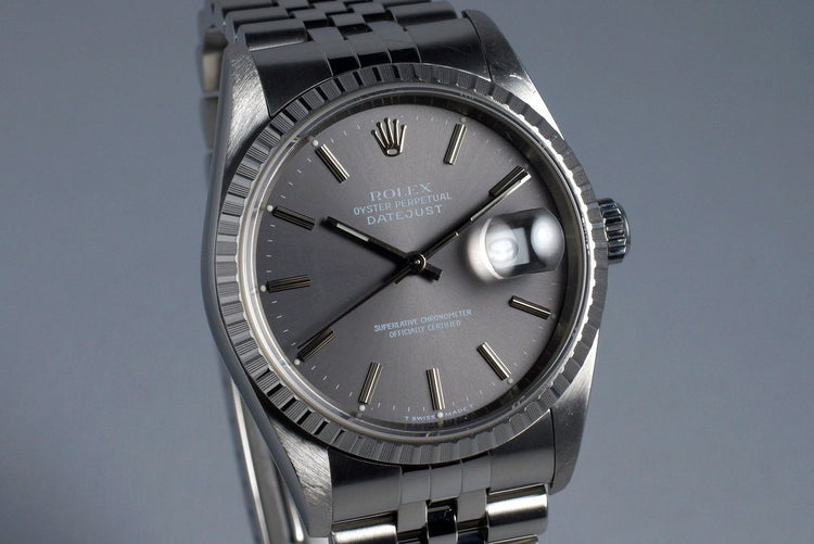 2001 Rolex DateJust 16220 Gray Dial