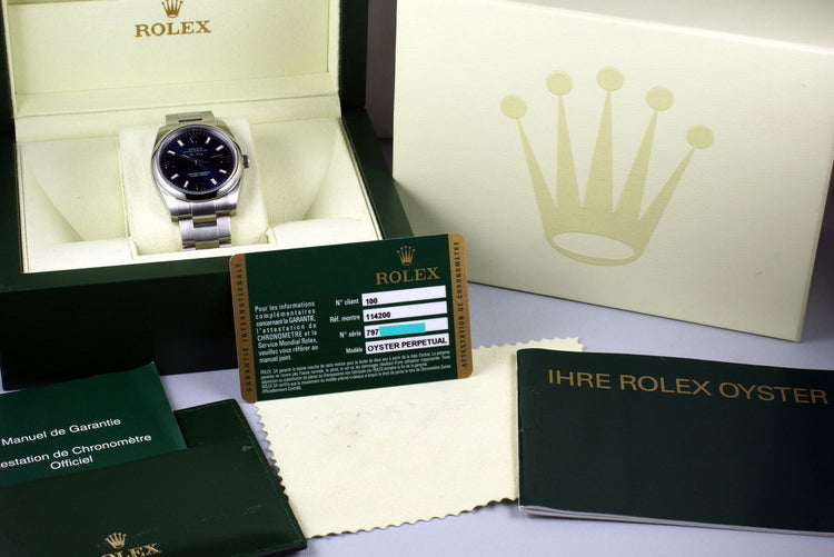 2010 Rolex Air King 114200 with Box and Papers