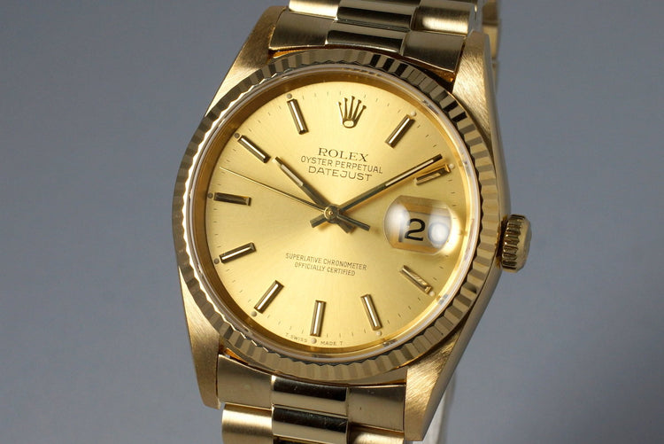 1989 Rolex YG DateJust 16238