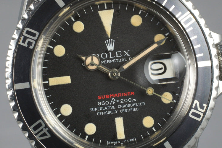 1970 Rolex Red Submariner 1680 Mark VI