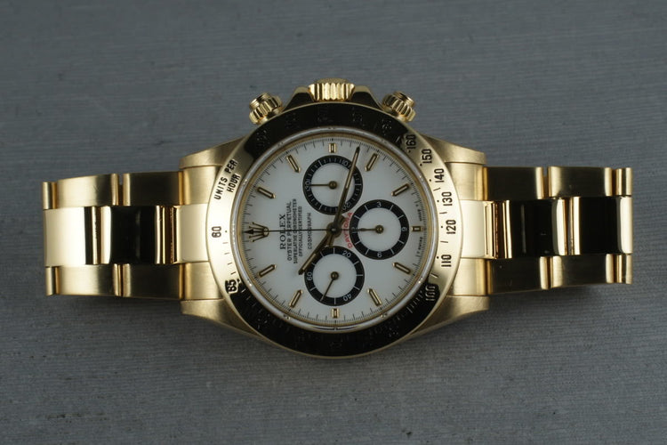 Rolex 18K Zenith Daytona 16528 with Porcelain Dial