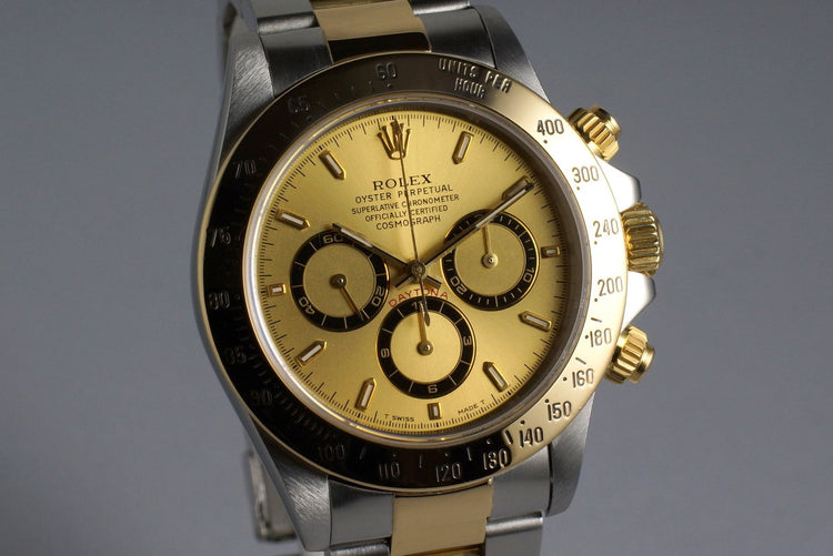 1997 Rolex Two Tone Zenith Daytona 16523 with Box and Papers