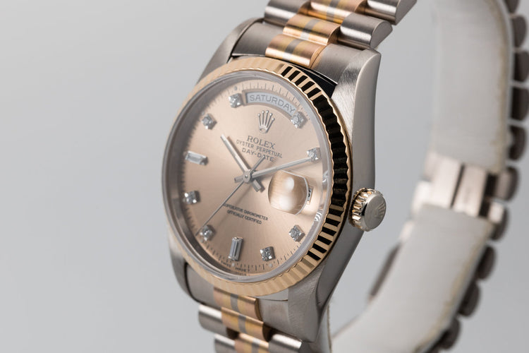 1995 Rolex Day-Date 18239B with Diamond Dial and Tridor President Bracelet
