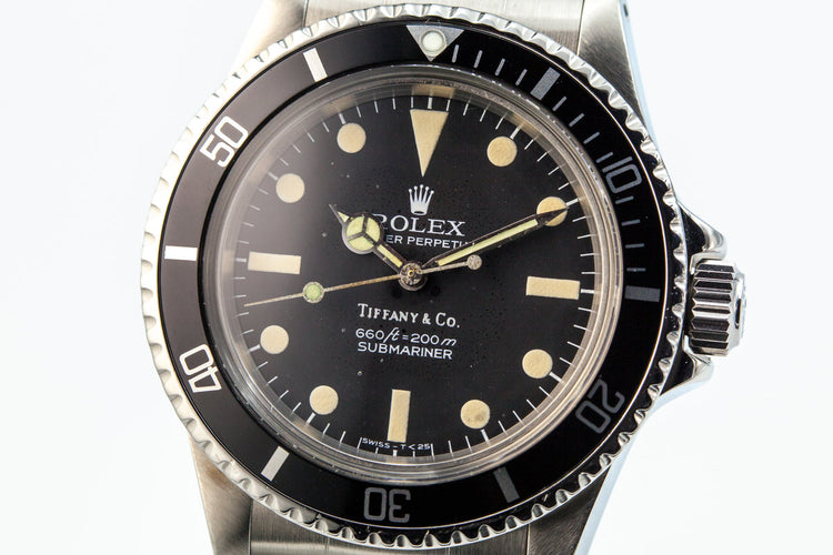 1977 Rolex Submariner 5513 Black "Tiffany & Co." Pre Comex Dial