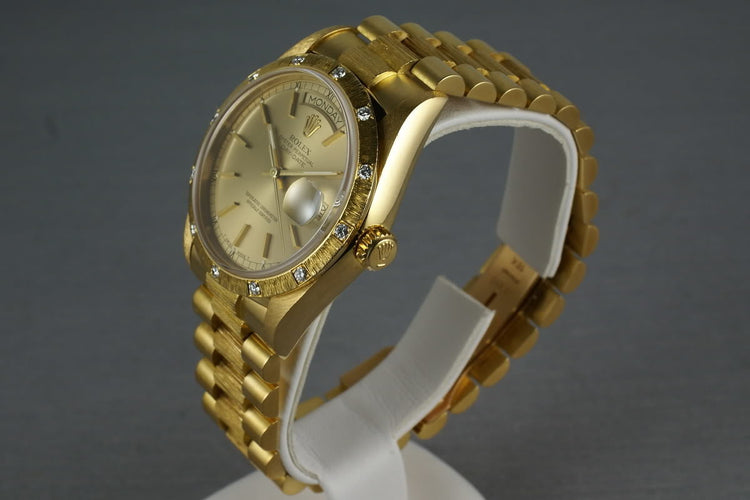President 18108 bark finish with Factory Bark Diamond Bezel