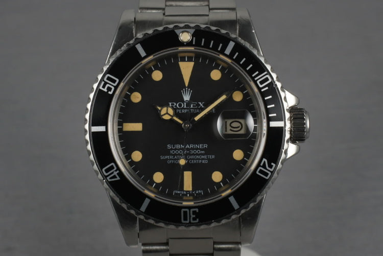 1979 Rolex Submariner 16800 with Orange Lume and Service Papers