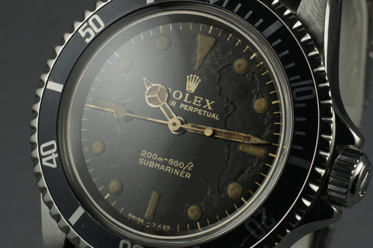 1965 Rolex Submariner 5513 Tropical Gilt Dial with Service Papers