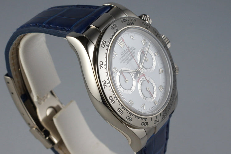 2001 Rolex WG Daytona 16519 White Arabic Dial