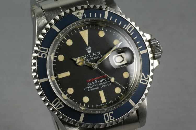 Rolex Red Submariner 1680 Blue Hue Insert