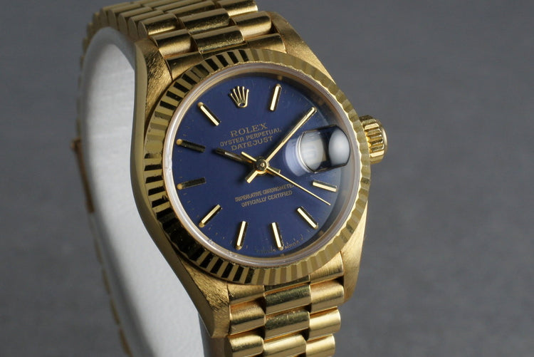 1995 Rolex Ladies DateJust President Ref: 69178 with Blue Dial