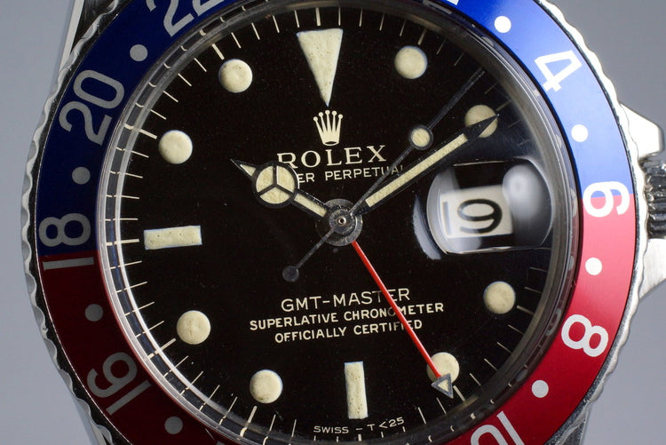 1967 Rolex GMT 1675 Glossy Gilt Dial