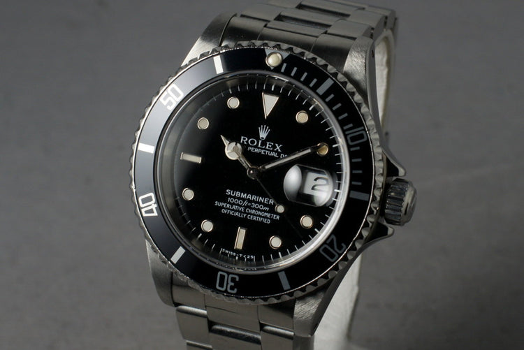 1995 Rolex Submariner 16610 with Box and Papers