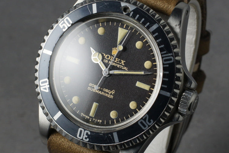 1966 Rolex Submariner 5513 with Gilt Bart Simpson Dial