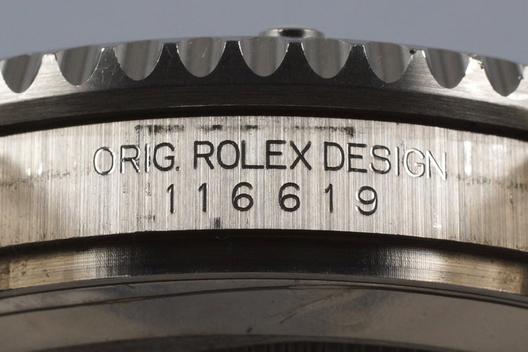 2012 Rolex WG Blue Submariner 116619 with Box and Papers