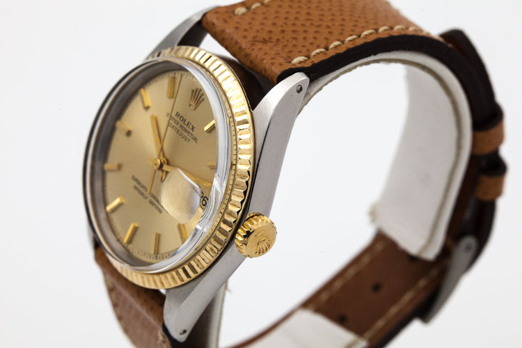 1971 Rolex SS/YG DateJust 1601 Champagne Dial