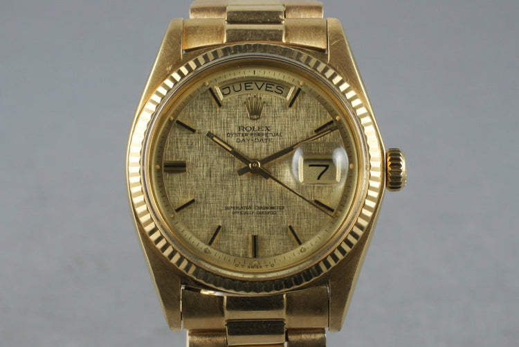1972 Rolex Vintage 18K YG President 1803 with Sigma Dial