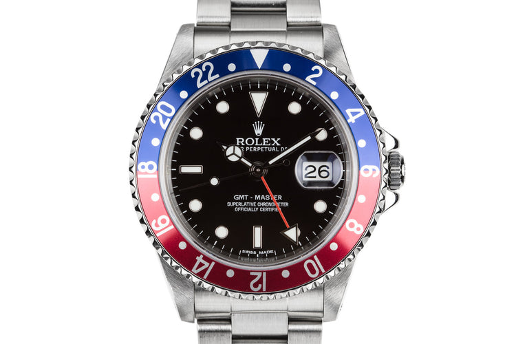 1991 Rolex GMT-Master 16700 "Pepsi" with Service Papers and Pouch