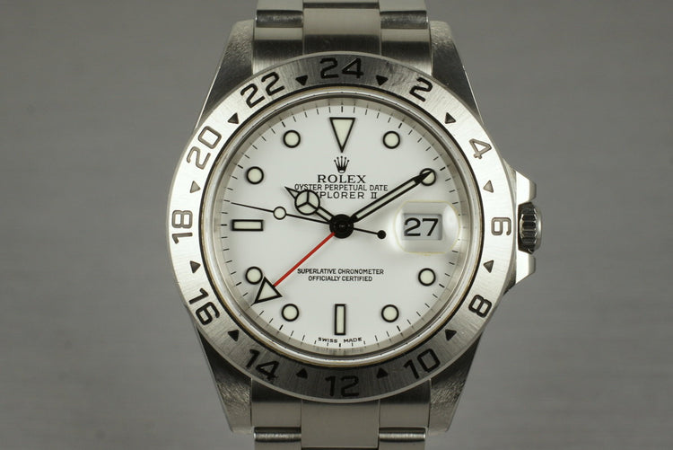 2002 Rolex Explorer II 16570 White Dial with Papers