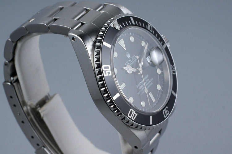 1999 Rolex Submariner 16610 with Box and Papers