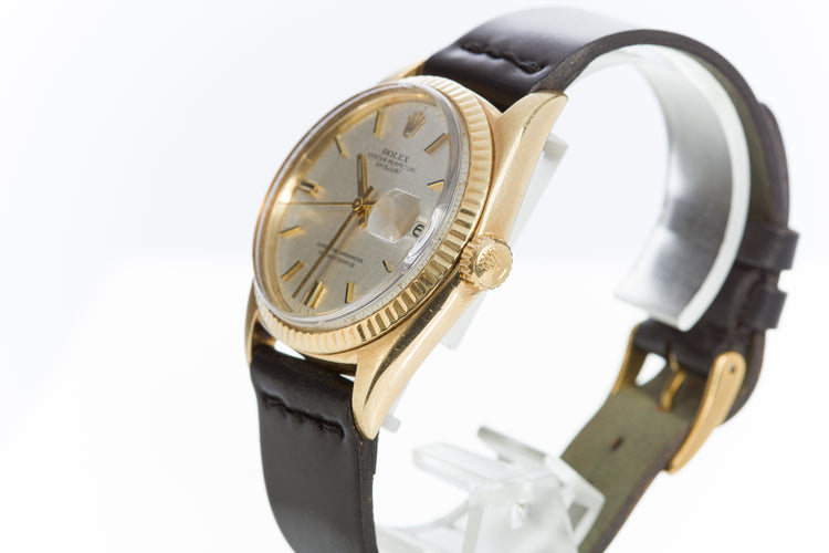 1969 Rolex 18k DateJust 1601 with Linen Dial