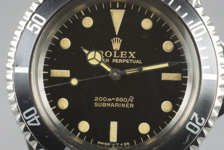 1965 Rolex Submariner 5513 Glossy Gilt Meters First Dial