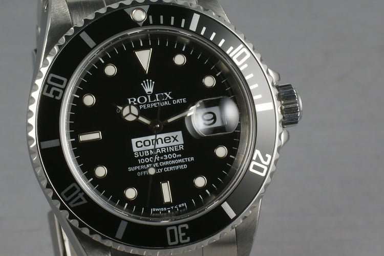 Rolex Submariner 16610 COMEX with RSC service papers