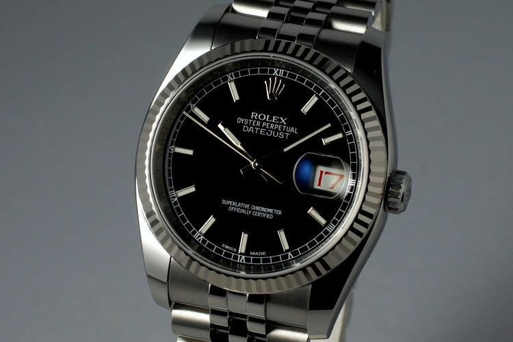 2015 Rolex DateJust 116234 Black Dial