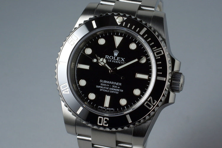 2013 Rolex Submariner 114060 with Box and Papers