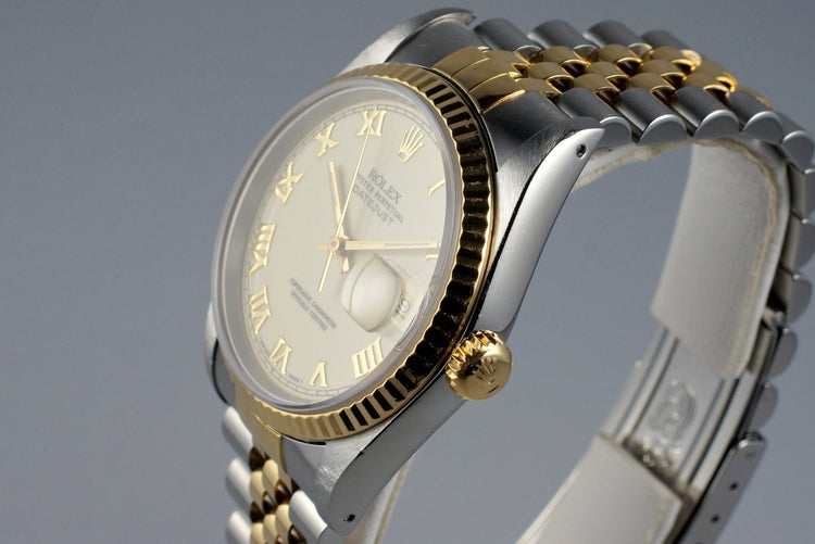 1988 Rolex Two Tone DateJust 16233 Cream Roman Dial
