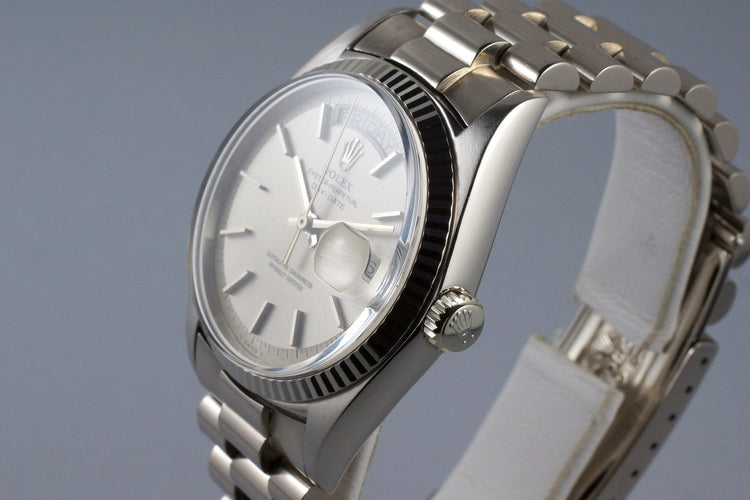 1969 Rolex WG Day-Date 1803 Silver Dial with RSC Papers