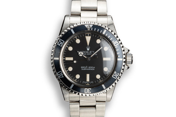 1978 Rolex Submariner 5513 Mark 1 Maxi Dial with Box and Papers