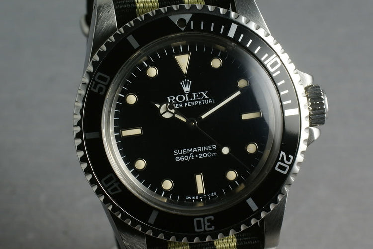 Rolex Submariner Dial 5513 WG surrounds on NATO