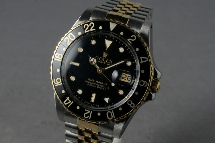 1987 Rolex 18K/SS GMT-Master 16753 with Box and Papers