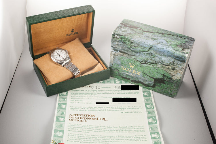 1999 Rolex Explorer II 16570 White Swiss Only Dial with Box and Papers