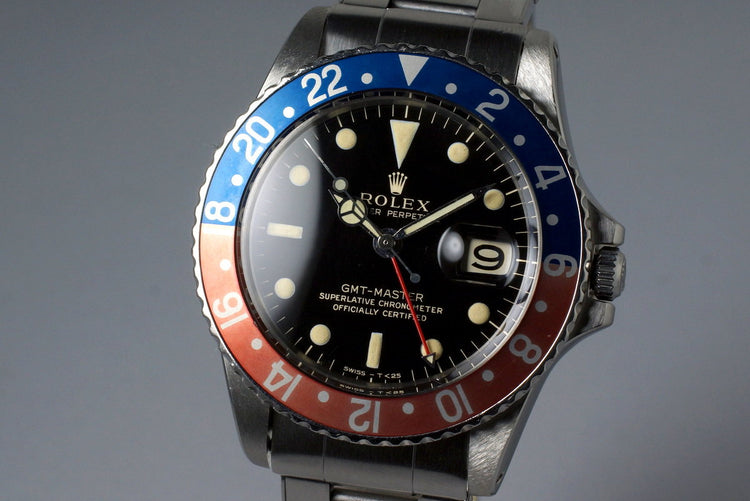 1966 Rolex GMT 1675 Glossy Gilt Dial with Box and Papers