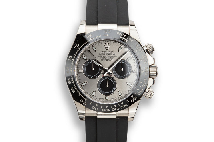 2019 Rolex 18K WG Daytona 116519LN Grey Dial with Box and Papers