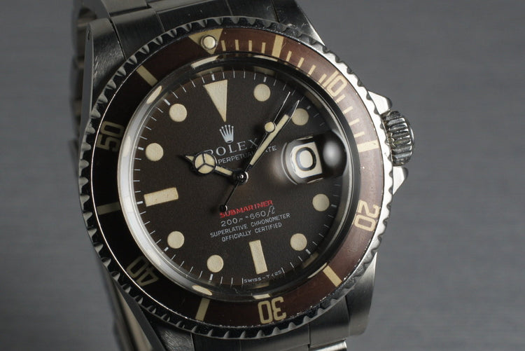 1969 Rolex Red Submariner 1680 Meters First Mark 3 BROWN
