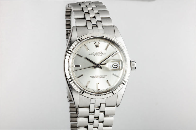 1972 Rolex DateJust 1601 No Lume Sigma Silver Dial