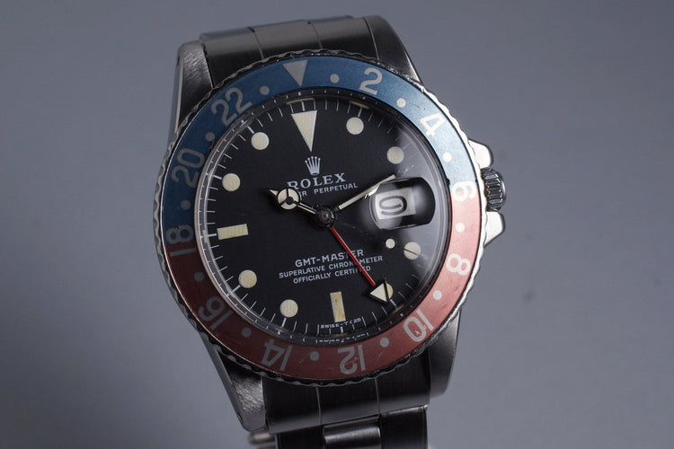 1975 Rolex GMT 1675 with Box and Papers