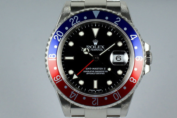 2000 Rolex GMT II 16710 with Box and Papers