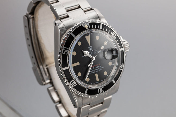 1971 Rolex Red Submariner 1680 MK IV Dial with Box and Service Papers