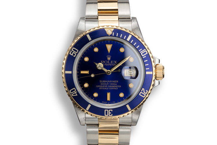 1988 Rolex Two-Tone Submariner 16803 with Service Papers