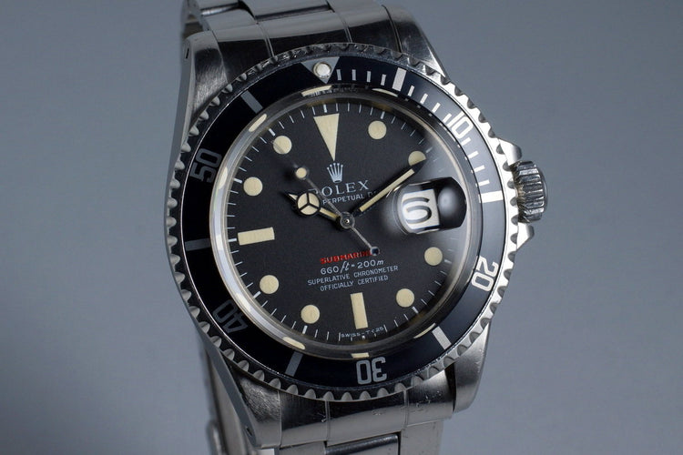 1971 Rolex Red Submariner 1680 Mark IV Dial UNPOLISHED